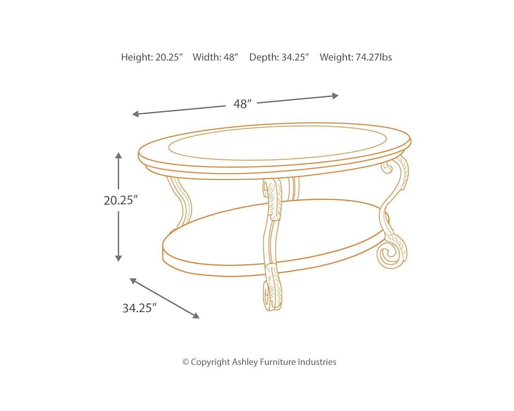 Signature Design by Ashley Nestor Traditional Oval Coffee